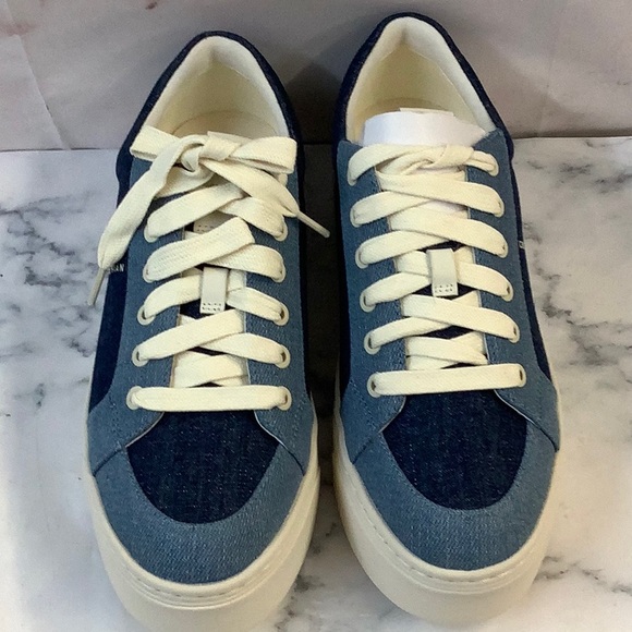 NWT Cole Haan Women's Platform Sneaker Blue and White Size 10B - Picture 2 of 7